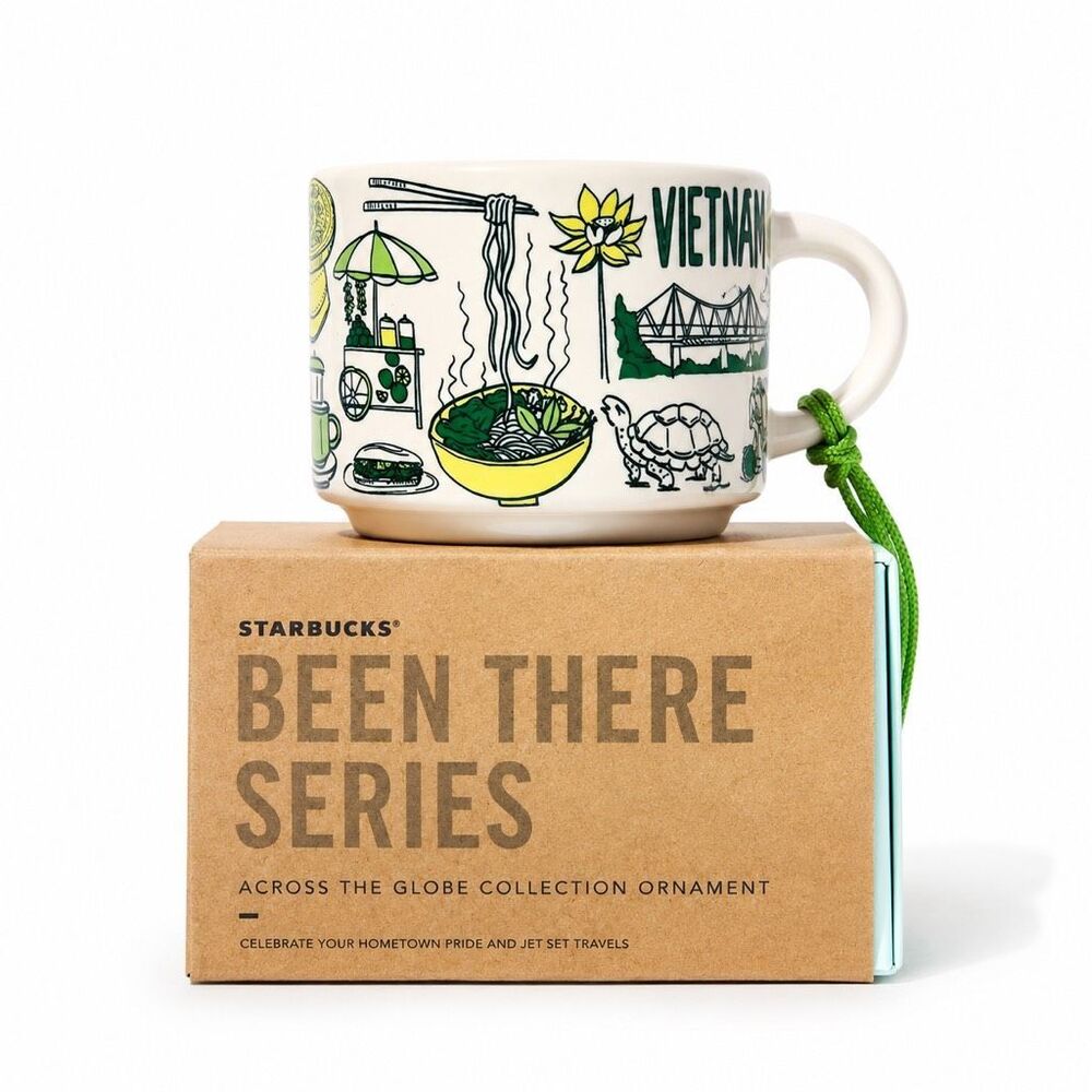 Starbucks Vietnam Been There Series 2oz Demitasse Mug Ornament NIB Discontinued
